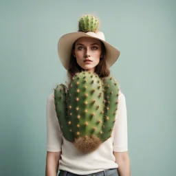 wearing a cactus