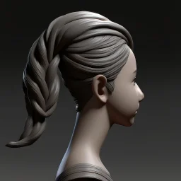 simple sculpted hair