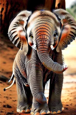 Cute baby elephant