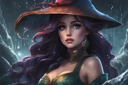 Ariel from the little mermaid dark fantasy style in 8k solo leveling shadow artstyle, machine them, close picture, rain, intricate details, highly detailed, high details, detailed portrait, masterpiece,ultra detailed, ultra quality