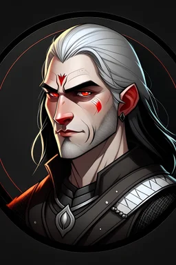 Geralt of Rivia with black hair