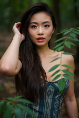 My beautiful asian naturist model wife in the forest