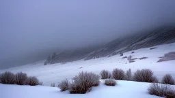 snowstorm in the hills