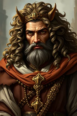 D&D Tabaxi an Arabic prince wizard with a Louis the XIV hairstyle