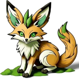 Create a fox cat with ground/rock-like features