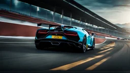 Lamborghini Bugatti Chiron Hyper Sport, desktop wallpaper, 4K, Cinematic, rear view