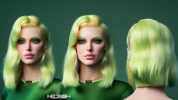 A woman who had green eyes and long blond hair that she wore in elaborate coiffures. Being known as someone at the height of fashion, prior to her disappearance, she favored wearing green and golden outfits to match her physical features.