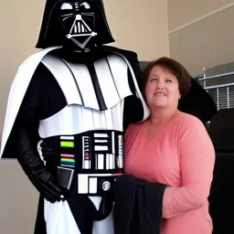 lovly lady with darth vader