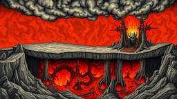 3 levels of hell, under earth, Hades, Gehenna and Tartarus, cross section, detailed, Sharp