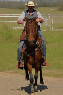 drunk old cowboy run bare