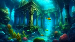 Beneath the waves lies an underwater city, where the vibrant coral reefs dance in the ocean currents. Colorful fish dart around ancient ruins and sunken ships, creating a magical world beneath the surface. Explore the mysteries of the deep blue sea in this enchanting underwater paradise.