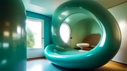 Abstract art, bubble-shaped room