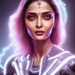 beautiful indian actress aishwarya rai ,cyberpunk, head, women, portrai, tron sketch of a girl on lined paperA beautiful one nude body of a make up smiling woman blond long hair, alone, high key lighting, volumetric light high details with white stripes and blue eye, smiling with plump pink lips, flowers around, unreal engine petit prince belle fine, profil de trois quart, grand front cosmique, peau bleu cristalline, yeux bleu, perle sur le front long cheveux blond et rose etoilé