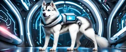 Siberian Husky futuristic