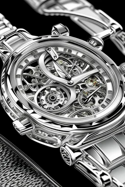 "Produce an image of an ap diamond watch in an opulent and luxurious setting. Showcase the watch alongside other high-end accessories or in a lavish environment to emphasize its status as a symbol of prestige and fine craftsmanship." These prompts should assist you in generating a variety of compelling images of Audemars Piguet Skeleton Watches, each with a different focus or style.