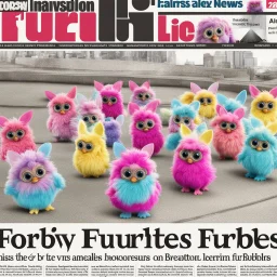 News Headline About Invasion by Furbies