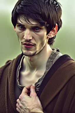 colin morgan as merlin crying