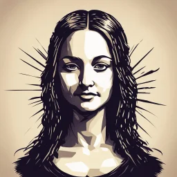 Monalisa Quickdraw Maven in Vector spiked art style