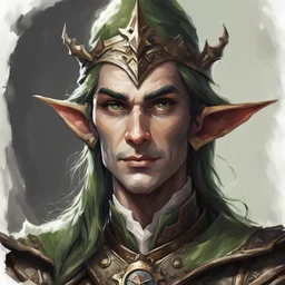 dnd, portrait of elf made from clock