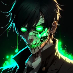 male, half-elf, young, noble, costume, half skull mask, pale skin color