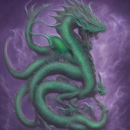 dragon Lovecraft purple green