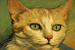 Portrait of a cat by Van Gogh