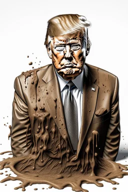 president donald trump covered in feces