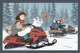 Studio Ghibli Snowmobile adventure, Alberta