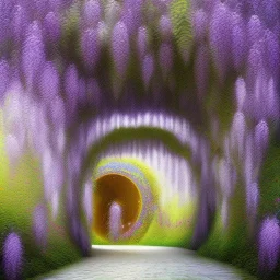  pastel colors, abstract art, wisteria tunnel dream