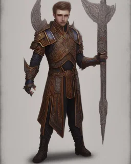 male artificer wearing Rune etched armor