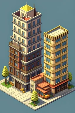 2d game, city building, small building, big building