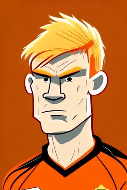 Holland Norwegian soccer player ,cartoon 2d