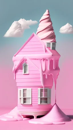 Pink House on Ice cream cone