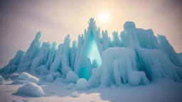 Dans le froid glacial d'un hiver lointain, Se dressent des merveilles, des sculptures d'airain. Des flèches de glace, des cathédrales bleutées, Par la nature façonnées, d'une beauté insensée. Les cristaux scintillent sous un ciel pâle, Un monde de givre, silencieux et féerique. Chaque souffle d'air y est une caresse polaire, Éternelle et pure, comme un rêve d'hiver. Sous le clair de lune, les structures dansent, Un ballet gelé, une magique romance. Un hymne à la glace.