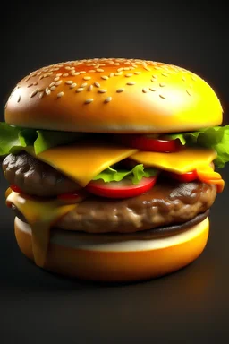 Realistic cheeseburger
