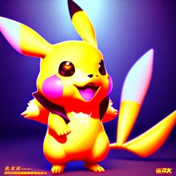 Pikachu, yoji shinkawa dreamscape, fenghua zhong, mystical colors, Golden hour, Lisa Frank fantasy