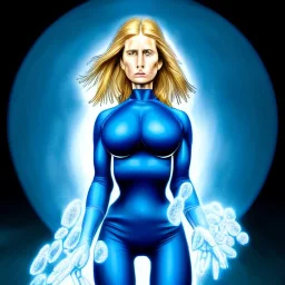 ultra detailed fullbody portrait of Beautiful busty invisible woman (fantastic 4) , extremely detailed digital painting, intrincate, extremely detailed face,crystal clear eyes, in the style of luis royo and Simon Bisley and Ken Kelley and Frank Frazetta and pablo oliveira,mystical colors,perfectly centered image, perfect composition, rim light, beautiful lighting,8k, stunning scene, raytracing