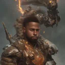 Fireboy as kilmonger, realistic, war,futuristic, heroic