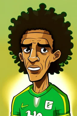Luis Gustavo Brazilian football player . cartoon 2d