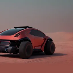 A concept car that has only three wheels. The rear wheel is in the middle.