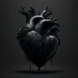 Black heart in the chest