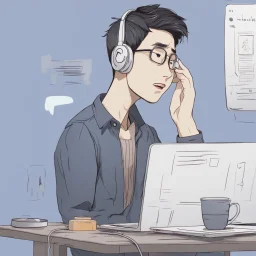 An Animated Asian Male Failure for a chatbot