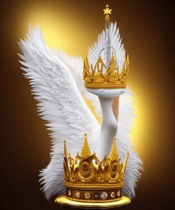 portrait of majestic, proud white goose with a gold crown, sitting in castle, 8k resolution, high-quality, fine-detail, intricate, digital art, detailed matte, volumetric lighting, illustration, 3D octane render, brian froud, howard lyon, selina french, anna dittmann, annie stokes, lisa parker, greg rutowski