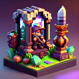 (((((3d pixel art nft style))))) ((( with a strong focus on the details))) ((((best quality, ultra-detailed, UHD 32k, vector illustration, nft character, trending on all NFT marketplaces, valued at a record-breaking price to purchase nft))))