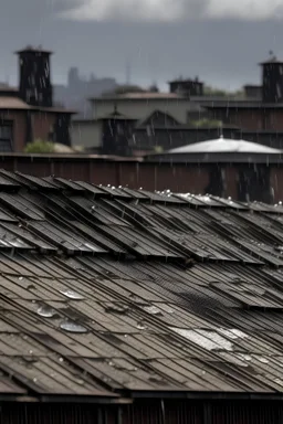 rain beating on a rooftop