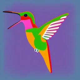 hummingbird geometric abstract