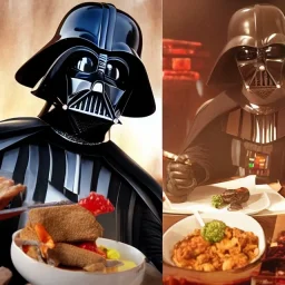 Darth vader and Indiana Jones dinner