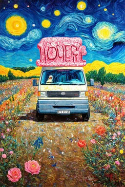 quelle horreur; a fantastical surreal pastel sparkly world INTERPRETATION of the end of civilization; a street art mashup of Philip Guston imposed upon a Van Gogh landScape.