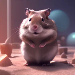 Zırh giymiş siyah tüylü hamster,highly detailed, grainy, realistic, unreal engine, octane render, bokeh, vray, cinema4d, movie