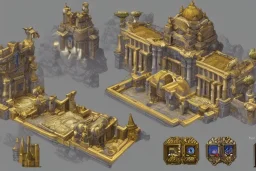 Torchlight 2 architecture made of marble and gold concept in overwatch